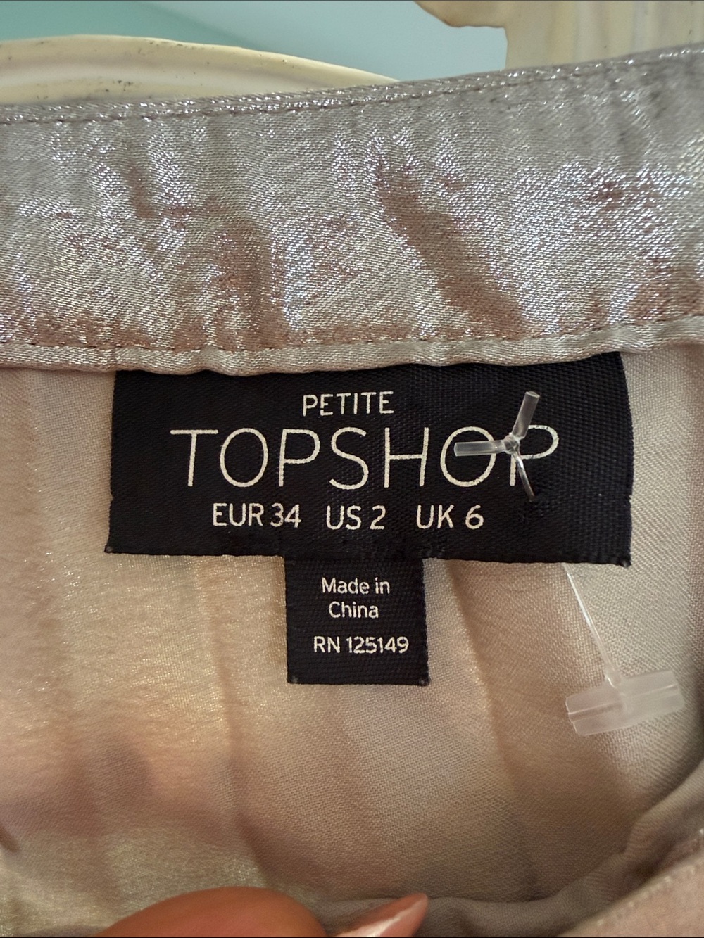 Topshop Metallic Silver Pleated A-Line Skirt - Picture 2 of 5
